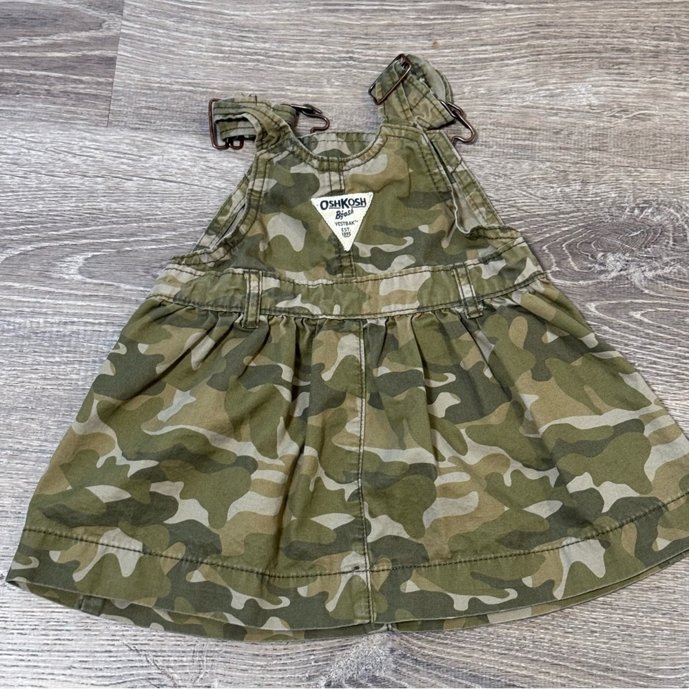 Oshkosh camo vestback dress 12 months - Picture 3 of 6
